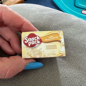 Real littles by Shopkins 

Snack pack banana cream pie puddings